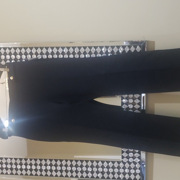 Nwt Michael Kors large pull on black pants straight legs - Picture 1 of 12
